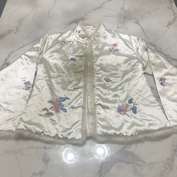 VINTAGE - Floral Embroidered Women's Jacket - Picture 1 of 9